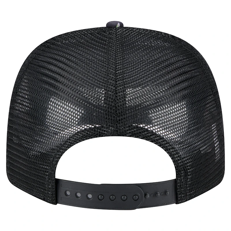 Men's New Era Black Houston Astros Adventure Drinks Pattern 9SEVENTY Stretch-Snap Hat