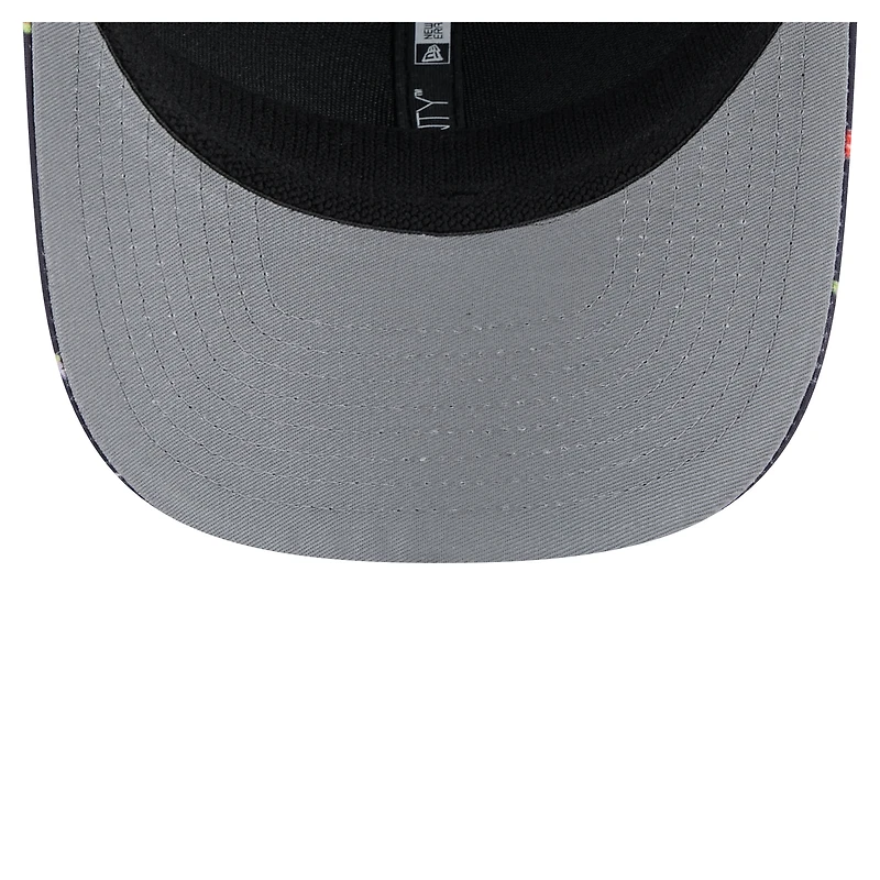 Men's New Era Black Houston Astros Adventure Drinks Pattern 9SEVENTY Stretch-Snap Hat
