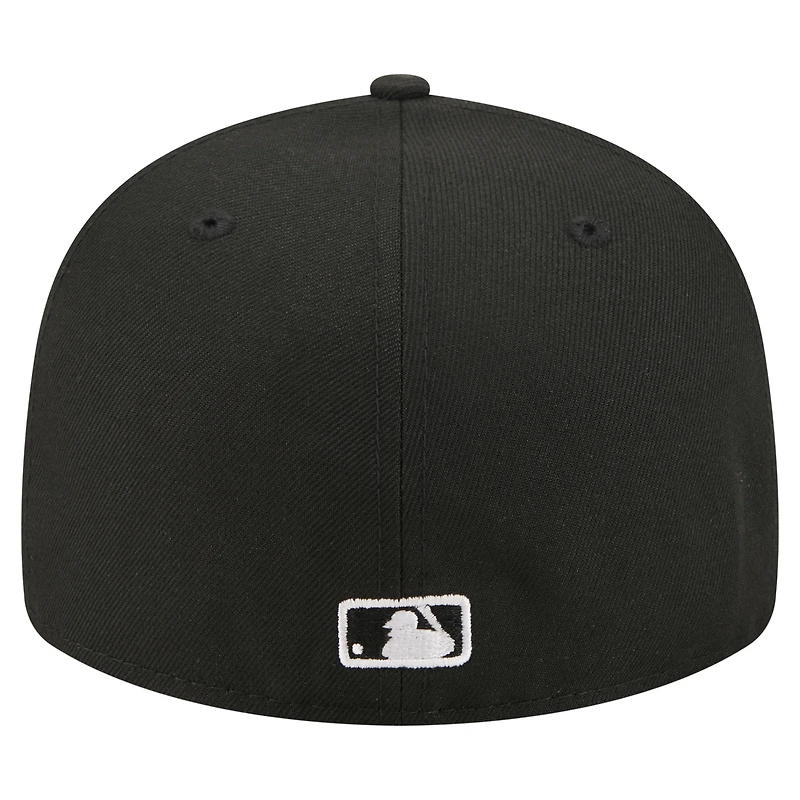 Men's New Era Black Houston Astros Americana Bald Eagle Pre-Curved 59FIFTY Fitted Hat