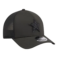 Casquette trucker New Era 9FORTY pour homme, noire, avec logo Houston Astros et monture M-Crown A-Frame.