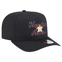 Casquette snapback 9FIFTY A-Frame noire à point de chaînette pour homme des Astros de Houston de New Era