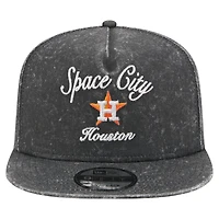 Men's New Era Black Houston Astros City Slogan A-Frame 9FIFTY Snapback Hat