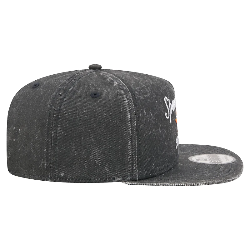 Men's New Era Black Houston Astros City Slogan A-Frame 9FIFTY Snapback Hat