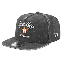 Casquette snapback New Era 9FIFTY noire pour homme, logo Houston Astros City, style A-Frame.