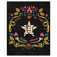 Sweat à capuche noir en polaire brossé Día de los Muertos New Era pour hommes