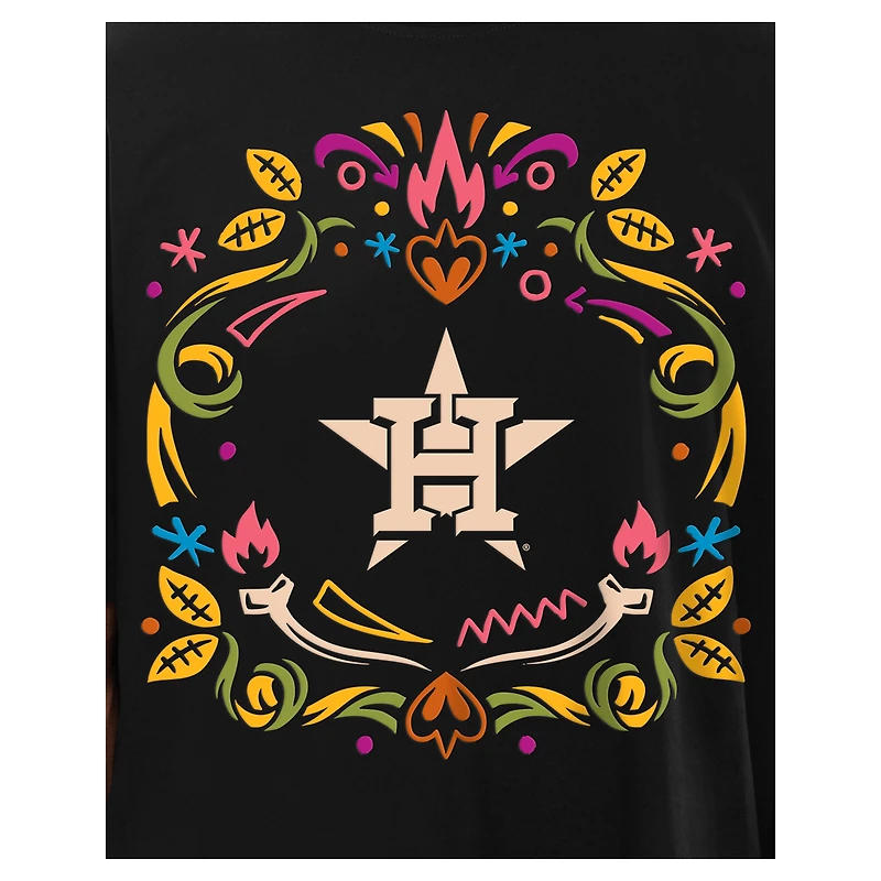 Men's New Era Black Houston Astros Día de los Muertos T-Shirt