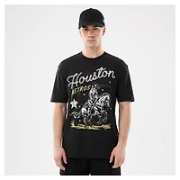 Men's New Era  Black Houston Astros Injection Lifestyle Urban Ranchwear T-Shirt