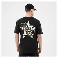 Men's New Era  Black Houston Astros Injection Lifestyle Urban Ranchwear T-Shirt