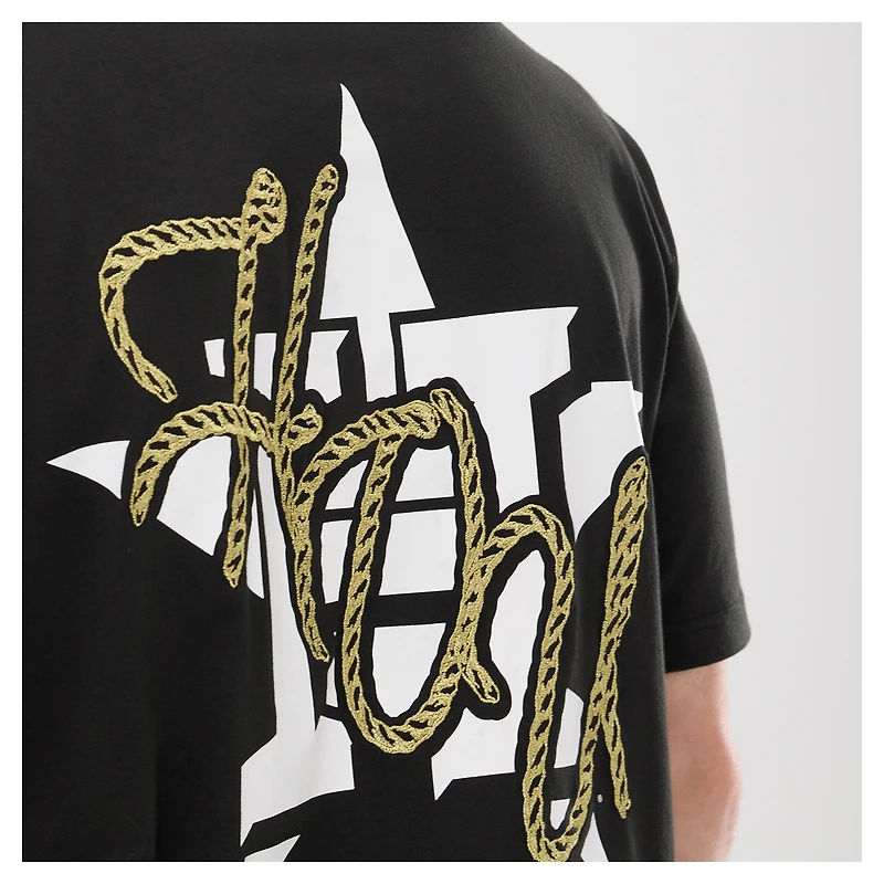 Men's New Era Black Houston Astros Injection Lifestyle Urban Ranchwear T-Shirt
