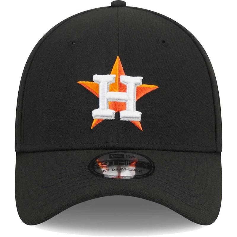 Men's New Era Black Houston Astros Logo 39THIRTY Flex Hat