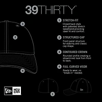 Casquette Flex 39THIRTY pour homme avec logo Houston Astros noir New Era