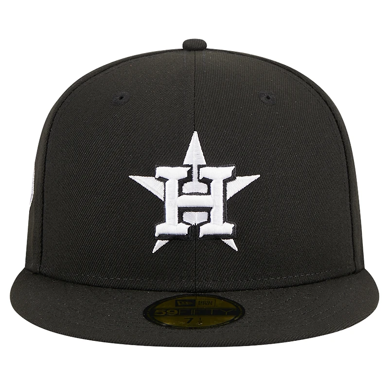 Casquette ajustée 59FIFTY noire avec logo des Astros de Houston New Era pour hommes