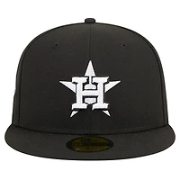 Casquette ajustée 59FIFTY noire avec logo des Astros de Houston New Era pour hommes