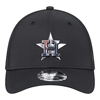 Men's New Era  Black Houston Astros Metallic 39THIRTY M-Crown Flex Hat