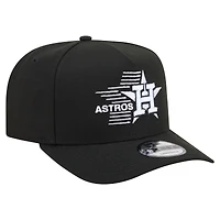 Men's New Era  Black Houston Astros Motion A-Frame 9FIFTY Snapback Hat