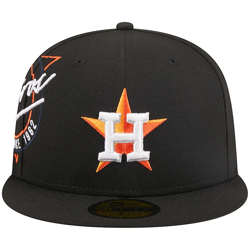Casquette ajustée 59FIFTY pour homme Houston Astros Neon New Era noire
