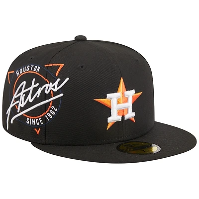 Casquette ajustée 59FIFTY pour homme Houston Astros Neon New Era noire