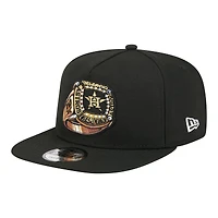 Men's New Era  Black Houston Astros Ring A-Frame 9FIFTY Snapback Hat