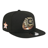 Men's New Era  Black Houston Astros Ring A-Frame 9FIFTY Snapback Hat