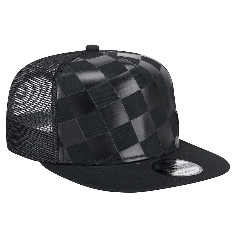 Men's New Era Black Houston Astros Score Check A-Frame Trucker 9FIFTY Snapback Hat