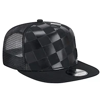 Men's New Era Black Houston Astros Score Check A-Frame Trucker 9FIFTY Snapback Hat
