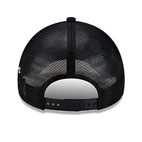 Casquette trucker ajustable New Era noire Houston Astros, logo latéral 9FORTY, modèle A-Frame, pour homme