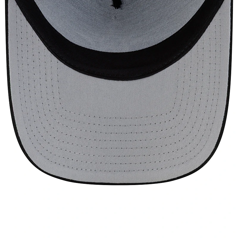 Casquette trucker ajustable New Era noire Houston Astros, logo latéral 9FORTY, modèle A-Frame, pour homme