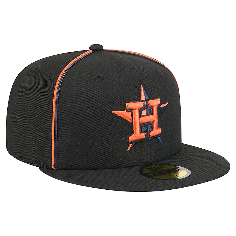Casquette ajustée Soutache 59FIFTY noire des Astros de Houston New Era pour homme