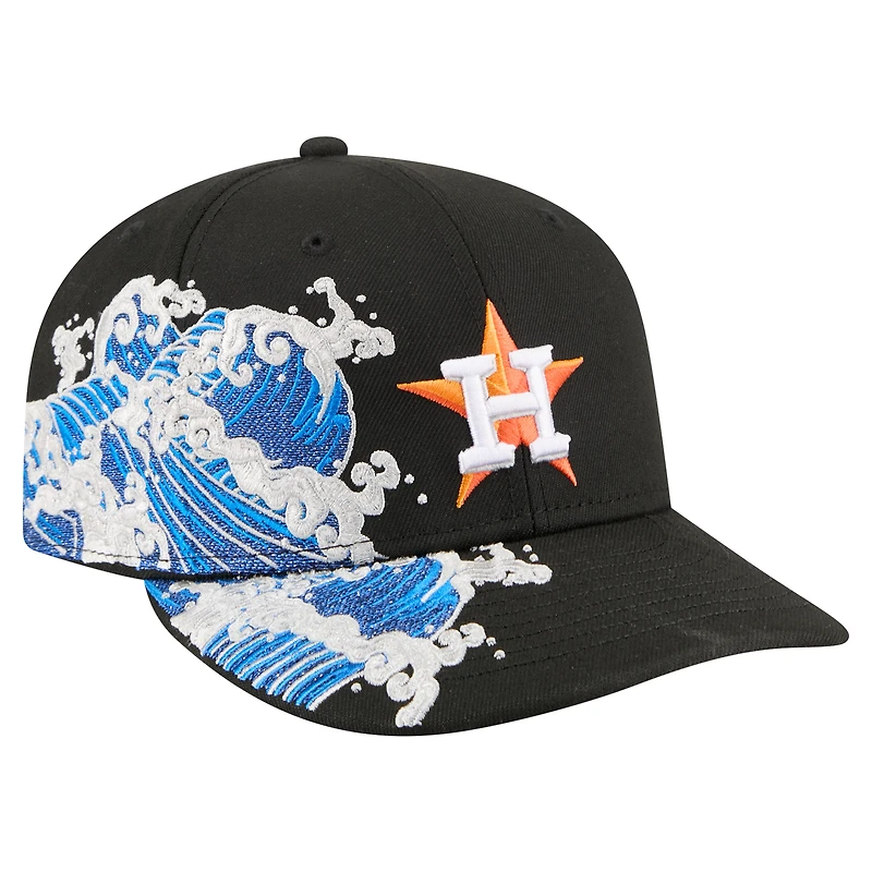 Casquette ajustée New Era noire Houston Astros Surf 59FIFTY pour homme