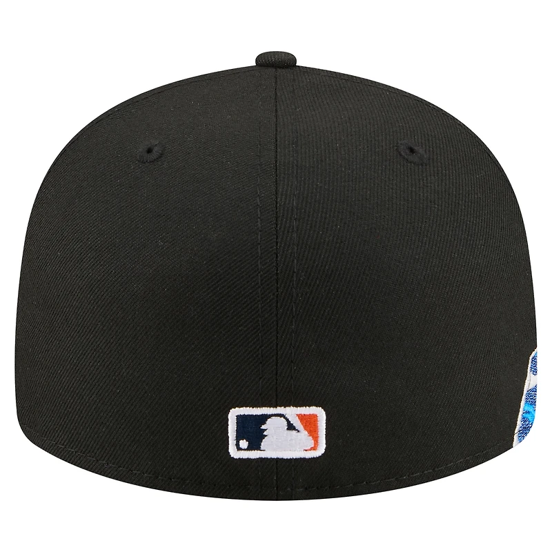 Casquette ajustée New Era noire Houston Astros Surf 59FIFTY pour homme