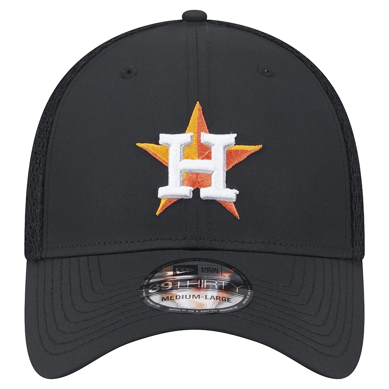 Casquette flexible 39THIRTY Team Tone des Houston Astros New Era noire pour hommes