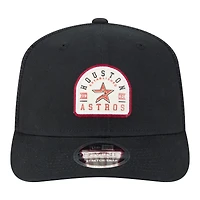 Casquette trucker ajustable New Era noire Houston Astros Throwback Contest 9SEVENTY pour homme
