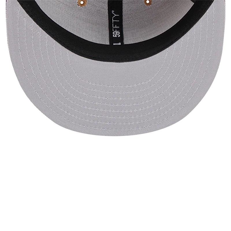 Men's New Era Brown/Purple Houston Astros Two-Tone Color Pack 59FIFTY Fitted Hat