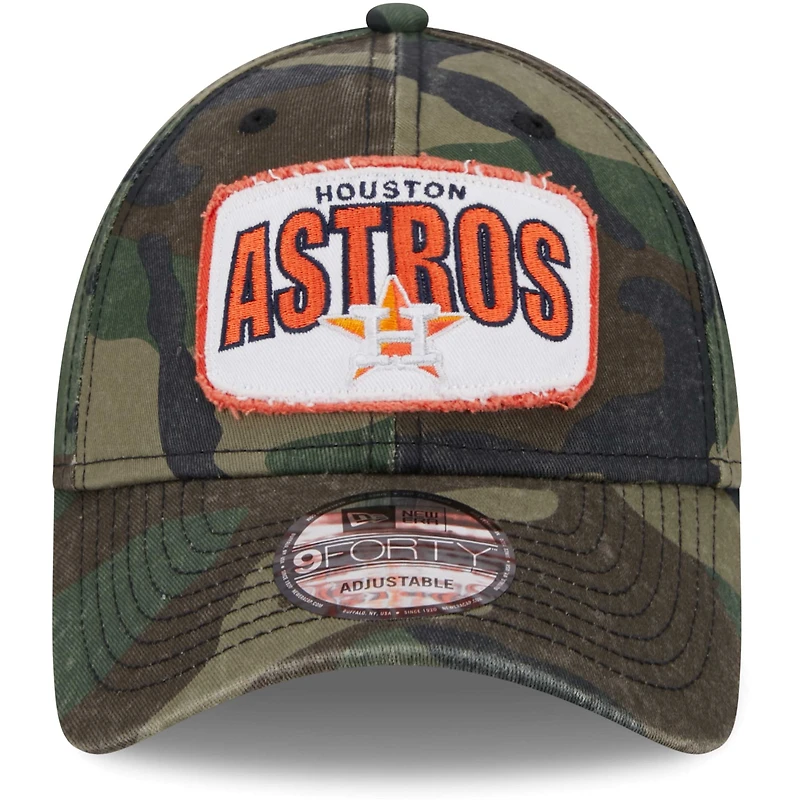 Casquette réglable camouflage Houston Astros Gameday 9FORTY New Era pour hommes