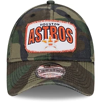 Casquette réglable camouflage Houston Astros Gameday 9FORTY New Era pour hommes