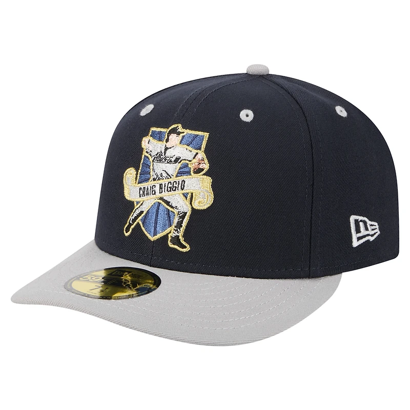 Casquette ajustée New Era Craig Biggio bleu marine des Astros de Houston 59FIFTY pour homme