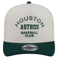 Men's New Era  Cream/Dark Green Houston Astros Chrome A-Frame 9FIFTY Snapback Hat