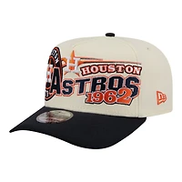 Men's New Era  Cream/Navy Houston Astros Classic A-Frame 9FIFTY Snapback Hat
