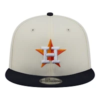Men's New Era Cream/Navy Houston Astros Localized 9FIFTY Snapback Hat