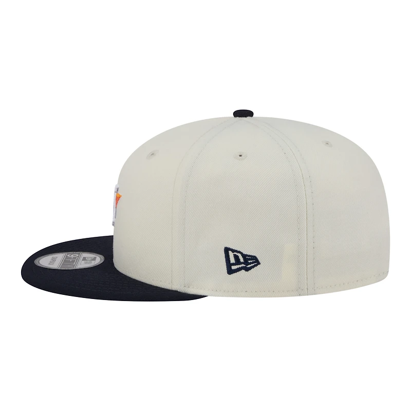Men's New Era Cream/Navy Houston Astros Localized 9FIFTY Snapback Hat