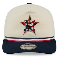 Men's New Era Cream/Navy Houston Astros USA 250 Fourth of July 19TWENTY Adjustable Hat
