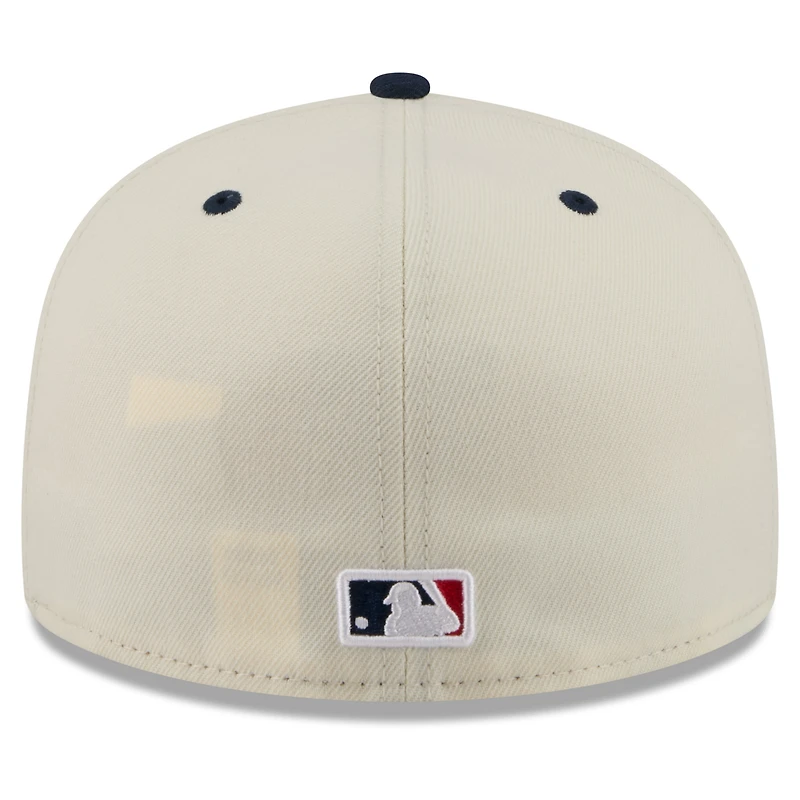 Men's New Era Cream/Navy Houston Astros USA 250 Fourth of July 59FIFTY Fitted Hat