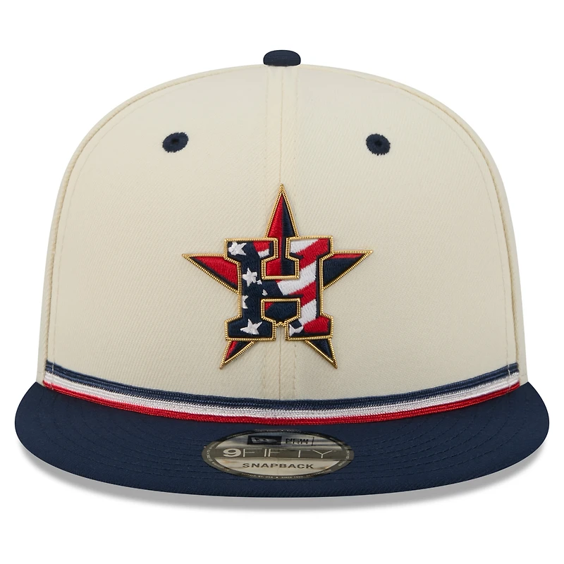 Casquette snapback New Era crème/marine Houston Astros USA 250 du 4 juillet pour homme