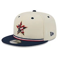 Men's New Era Cream/Navy Houston Astros USA 250 Fourth of July 9FIFTY Snapback Hat