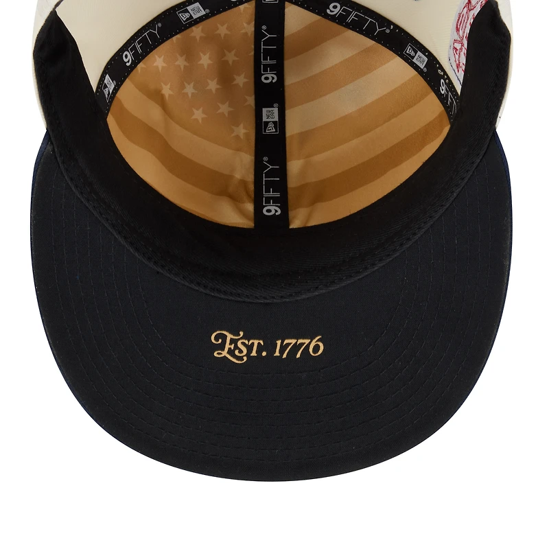 Men's New Era Cream/Navy Houston Astros USA 250 Fourth of July 9FIFTY Snapback Hat