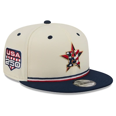 Casquette snapback New Era crème/marine Houston Astros USA 250 du 4 juillet pour homme