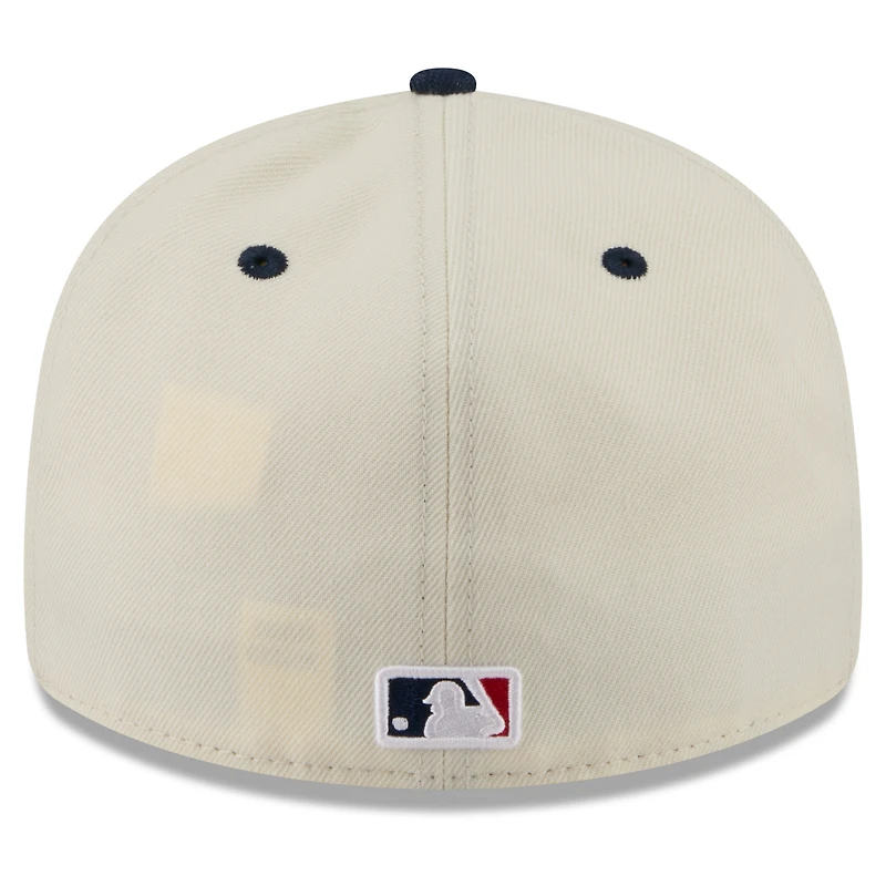 Casquette ajustée New Era 59FIFTY pour homme, crème/marine, Houston Astros USA 250, édition spéciale 4 juillet, profil bas