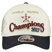 Men's New Era  Cream/Navy Houston Astros World Series 9FORTY M-Crown A-Frame Adjustable Hat
