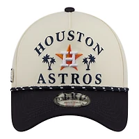 Men's New Era  Cream Houston Astros 2026 Spring Training Fan Pack Rope A-Frame 9FORTY Adjustable Hat