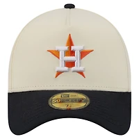Men's New Era  Cream Houston Astros Chrome A-Frame 59FORTY Fitted Hat